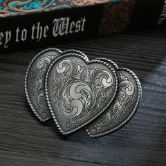 Western Cowboy Men's Heart Horse Belt Buckle