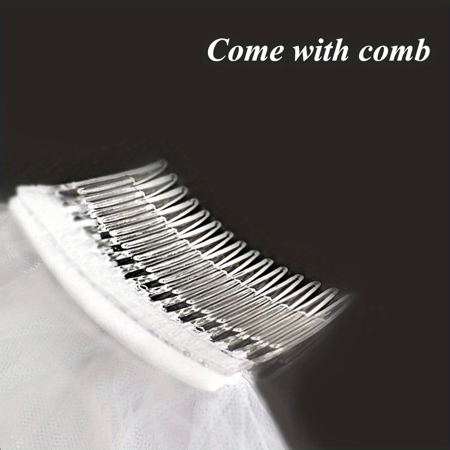 2 Tier Tulle Bridal Veil with Comb Sheer Flowing Wedding Veil for Brides