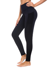 Breathable Mesh Yoga Pants Side Pockets Gym Cycling Running Women's Activewear