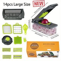 16pcs Slicer Kitchen Vegetable Cutter Dicer Shredder Set