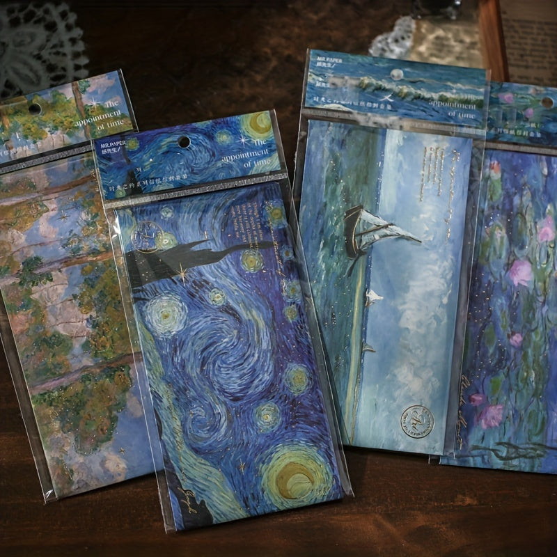 Time Covenant Series Envelope Set Retro Monet Letter Paper 6 Sheets