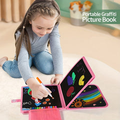 Portable Kids Drawing Book, Erasable, Smudge-Free