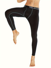 4Pcs Men's Sports Leggings High Stretch Compression Pants