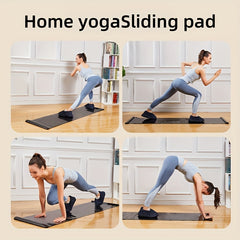 Mute Yoga Sliding Mat With Shoes Sleeves & Storage Bag