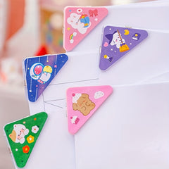 2pcs Triangle Clip Stationery File Clip Tool Office Supplies Creative Bill Clip