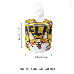 DIY Artificial Diamond Tissue Box 5D Diamond Painting Material Package