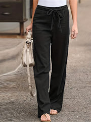 Lace Up Wide Leg Pants for Spring & Summer