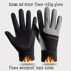 Men's Winter Warm Touch Screen Gloves Waterproof Sports Gloves