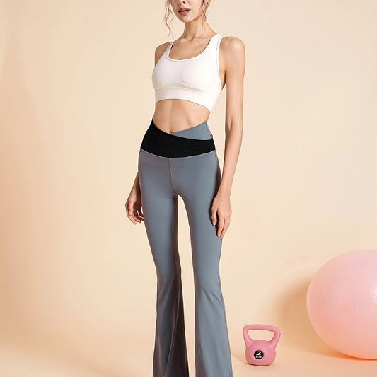 High Waist Bell Bottom Yoga Pants for Women - Activewear