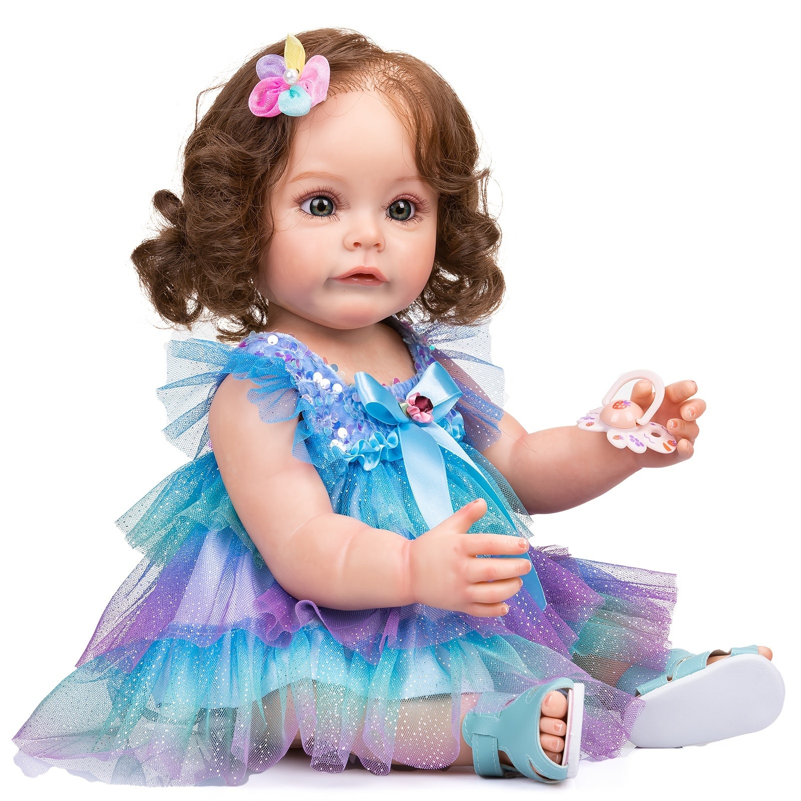 22'' Full Body Silicone Reborn Princess Doll Waterproof Toy