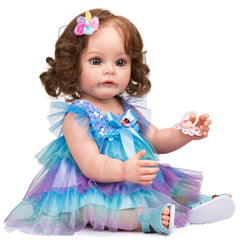 22'' Full Body Silicone Reborn Princess Doll Waterproof Toy