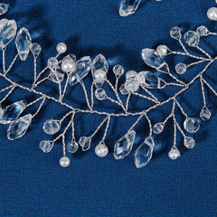 Crystal & Pearl Headwear Braided Headband & Earrings Set