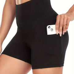 Women's Tummy Control Yoga Shorts with Side Pockets
