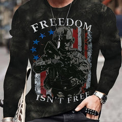 Soldier Freedom Isn't Free Men's Long Sleeve Vintage T-shirt