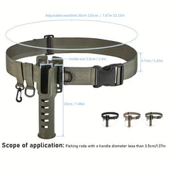 Portable Plastic Fishing Pole Insertion Belt With Rod Rack