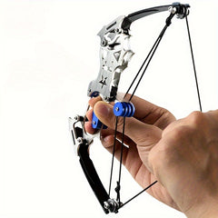 Mini Composite Bow Archery Set Stainless Steel Mini Bow Decompression Toy