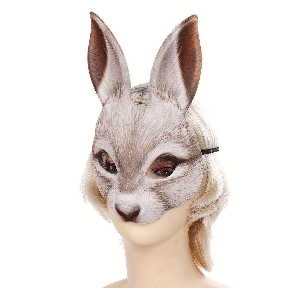 Girls Halloween Rabbit Mask for Carnival Party Makeup Dance