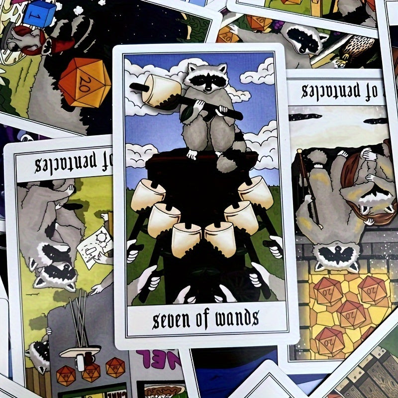 Outdoor Raccoon Tarot Board Game for Picnic Party