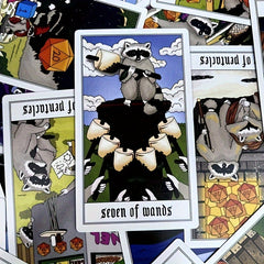 Outdoor Raccoon Tarot Board Game for Picnic Party