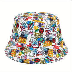 Cartoon 3D Printing Basin Hat for Men
