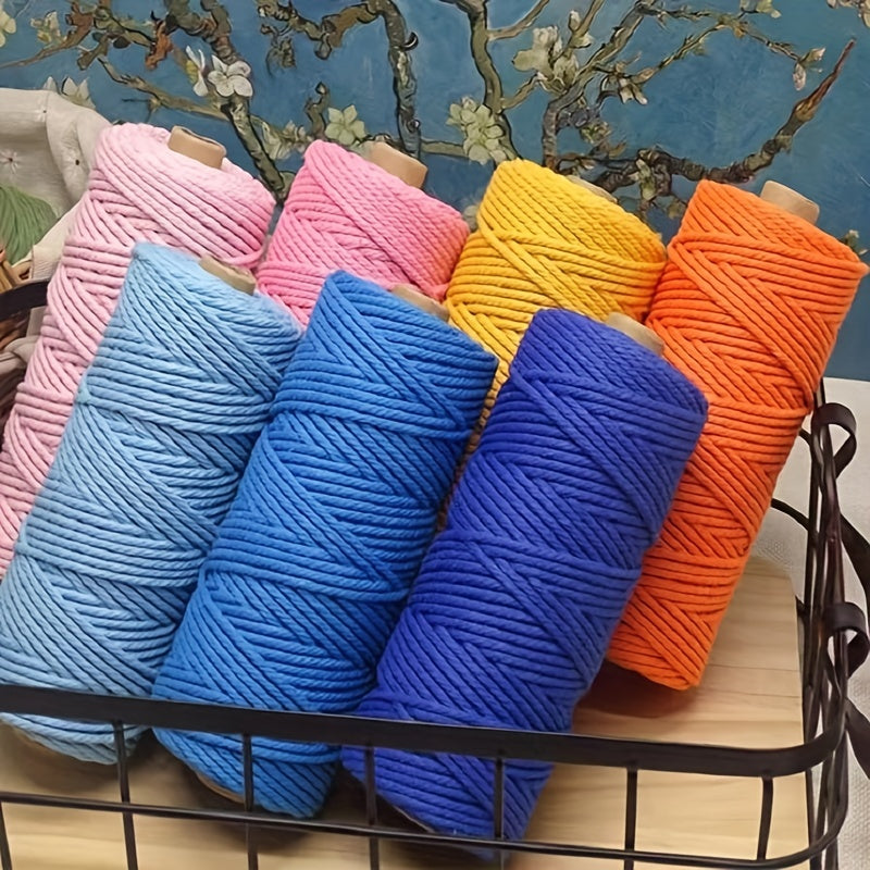 3mm 100m Cotton Macrame Cords for Wall Hangings Plant Hooks Crafts