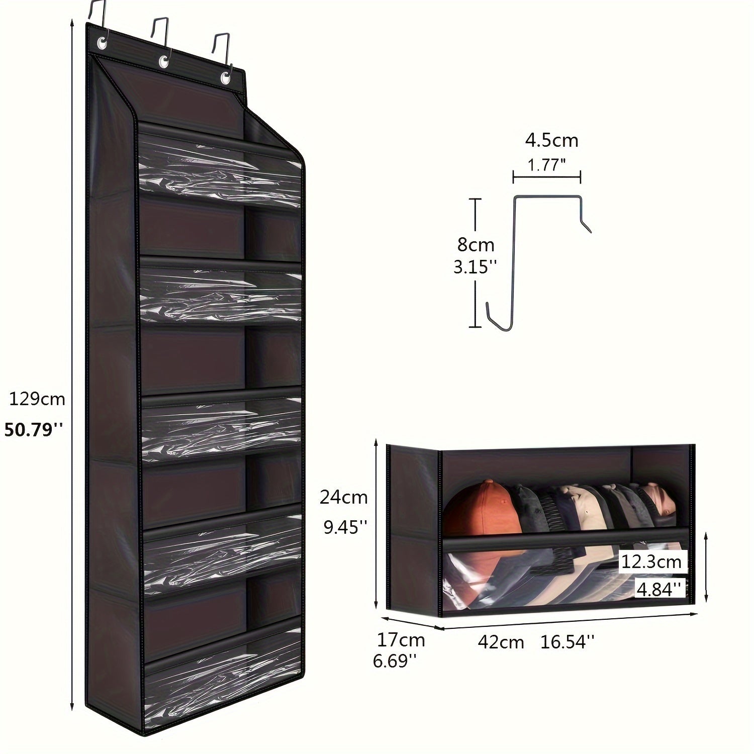 5 Layer Hanging Over The Door Storage Bag - Space Saving Organizer