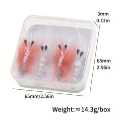 4pcs Back Flash Shrimp Fly Kit - Trout Saltwater Fishing Lure Sabiki Bait