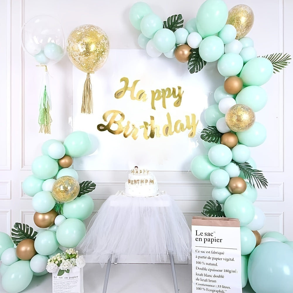 Pastel Mint Green Balloons Garland Arch Kit 85pcs