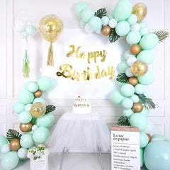Pastel Mint Green Balloons Garland Arch Kit 85pcs