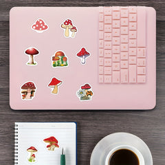500pcs Mushroom Stickers Roll Vinyl Stickers for Water Bottles Laptop Skateboard