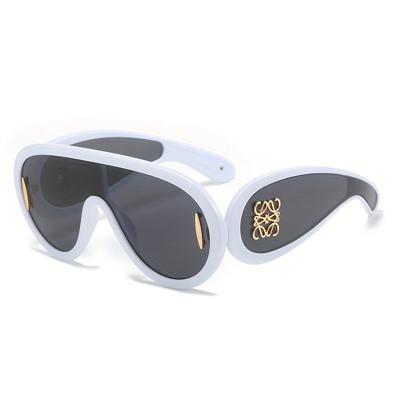 Y2K One-piece Sunglasses Candy Block UV400 Sun Shades