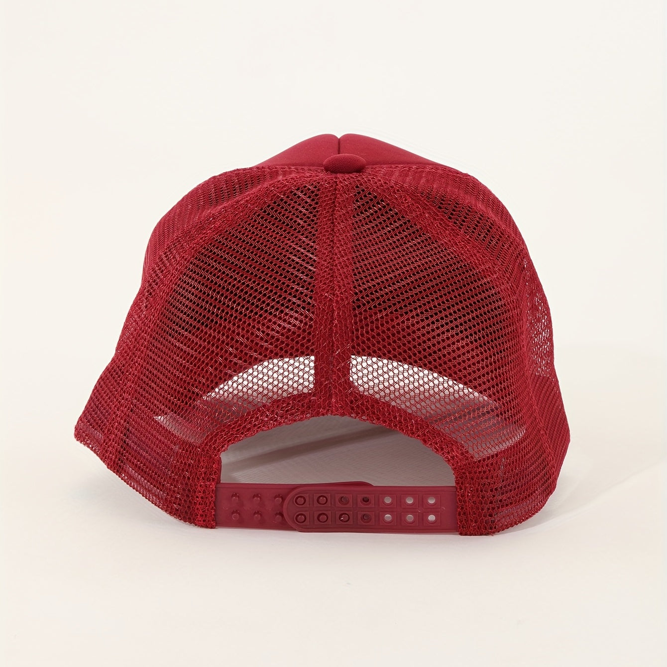 Red Trucker Hat Mesh Sunshade Baseball Cap Unisex Casual Sun Hats