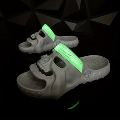 Men's Skull Slides Non Slip Slippers Open Toe Shoes