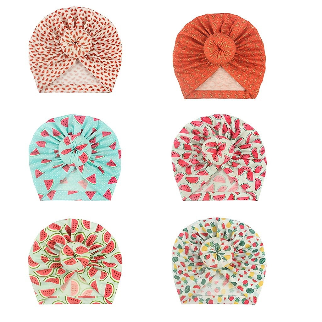 Watermelon Printed Donut Baby Turban 0-3 Years
