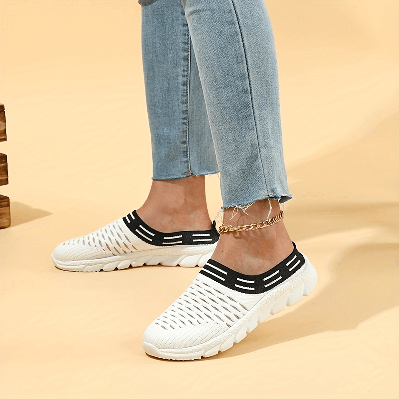 Women's Mesh Mule Sneakers Slip On Outdoor Shoes Soft Sole