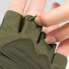 Green Men's Cycling Gloves Half Finger Sports Fitness Non-slip