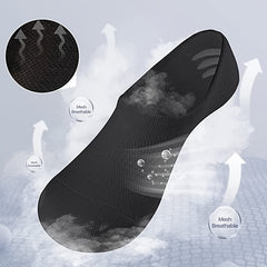 6 Pairs Non-Slip No Show Socks for Men and Women