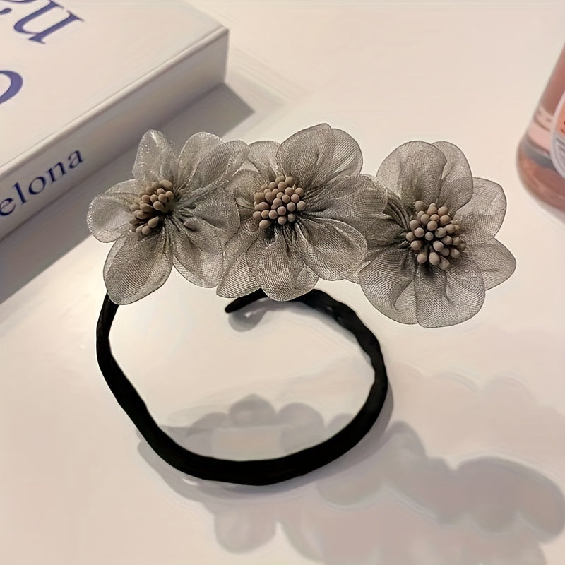 Flexible Flower Hairpin for Women Girls Bun Hair Curler Maker