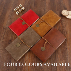 A5 Retro Leather Notepad Strap Diary - 68 Sheets
