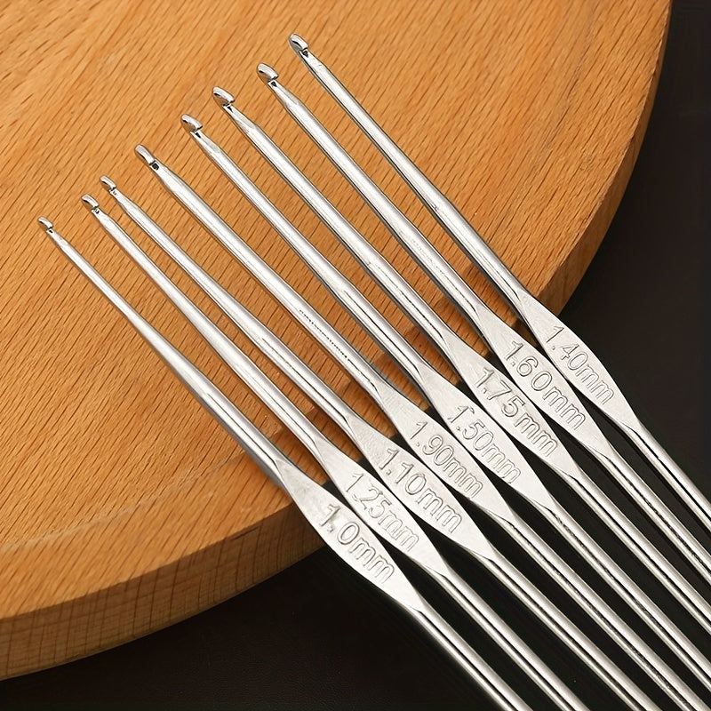 8pcs Thin Head Crochet Single Head Sweater Needle Hook S
