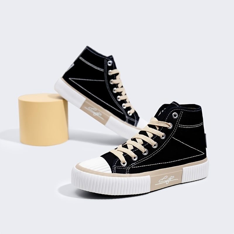 High Top Canvas Shoes Women's Lace up Casual Shoes