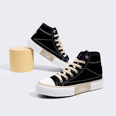 High Top Canvas Shoes Women's Lace up Casual Shoes