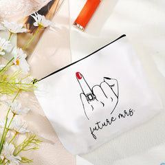 Future Mrs Makeup Bag Travel Pouch Gift For Women Bride To Be Newly Engaged