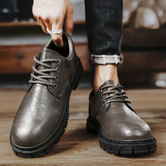 Men's Brogue Wingtip Derby Shoes Lace up Front Platform Shoes For Men