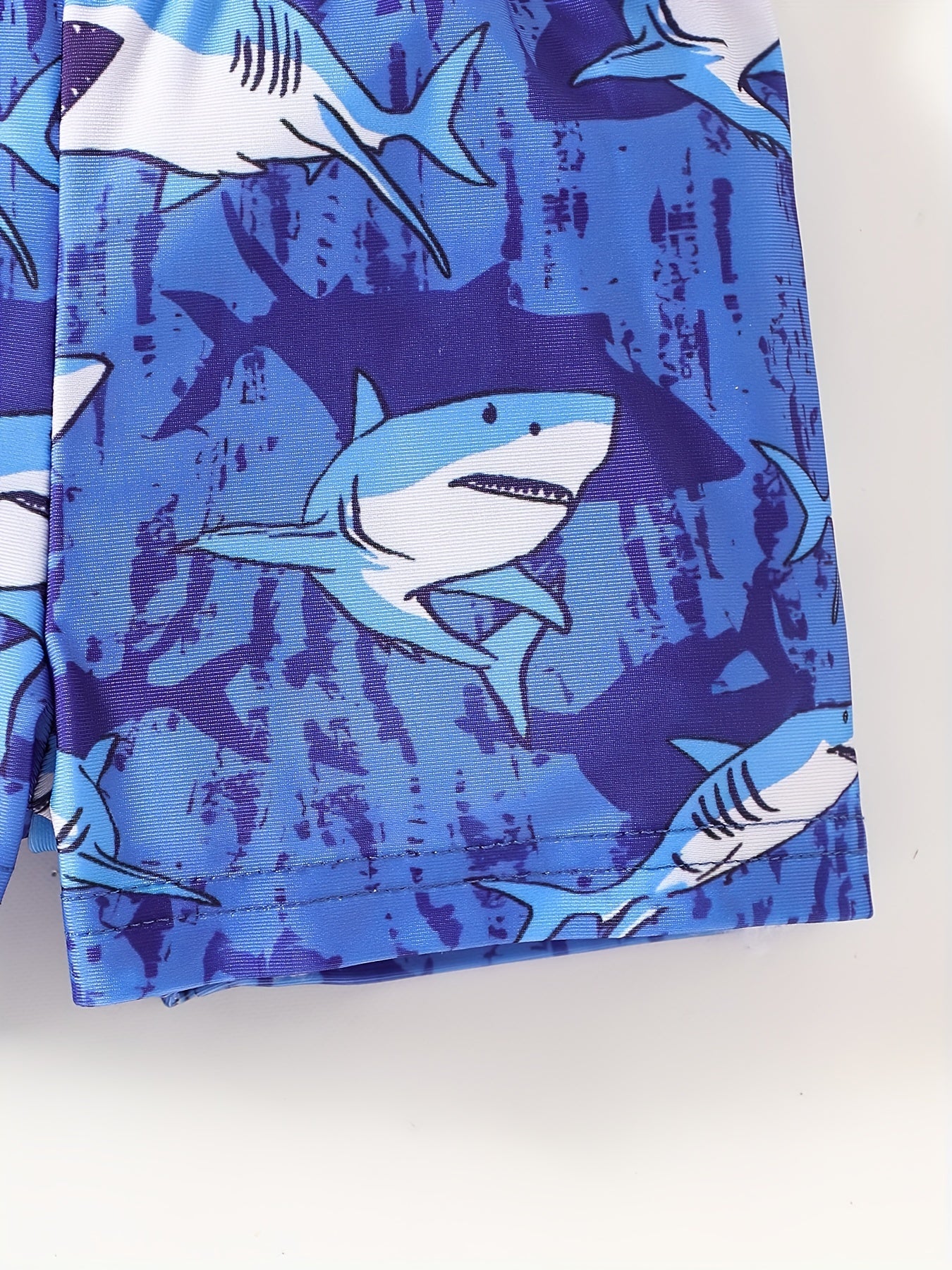 Boys Cartoon Shark Swimming Trunks Beach Vacation Kids Summer Clothes