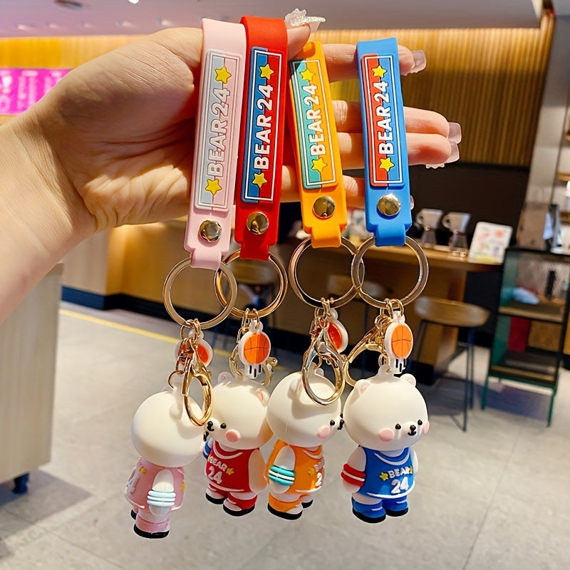 Doll Jersey Bear No 24 Keychain For Girls