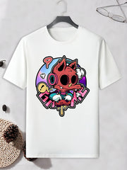 Men's Cartoon Wolf Monster Pattern T shirt - Active and Breathable Tee