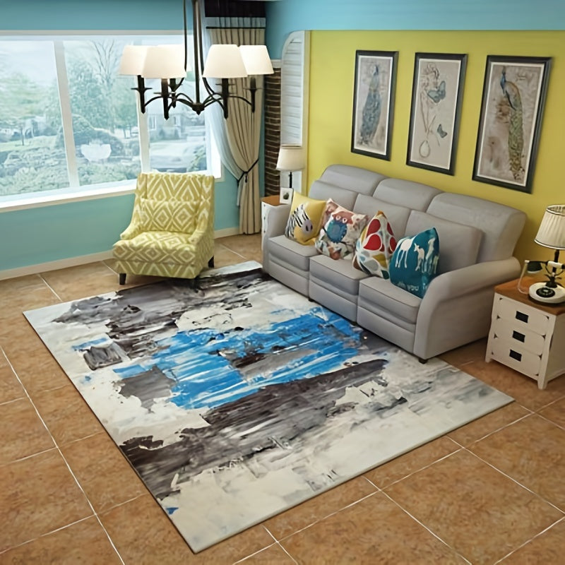 Modern Geometric Area Rug Morandi Non Shedding Floor Carpet Living Room
