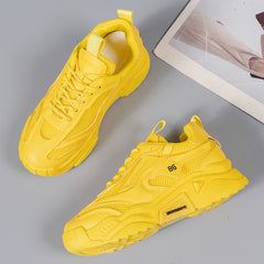 Women's Mesh Platform Sneakers Breathable Lace Up Shoes