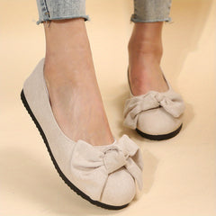 Women's Bow Tie Flats Slip On Shoes Lightweight Casual Shoes